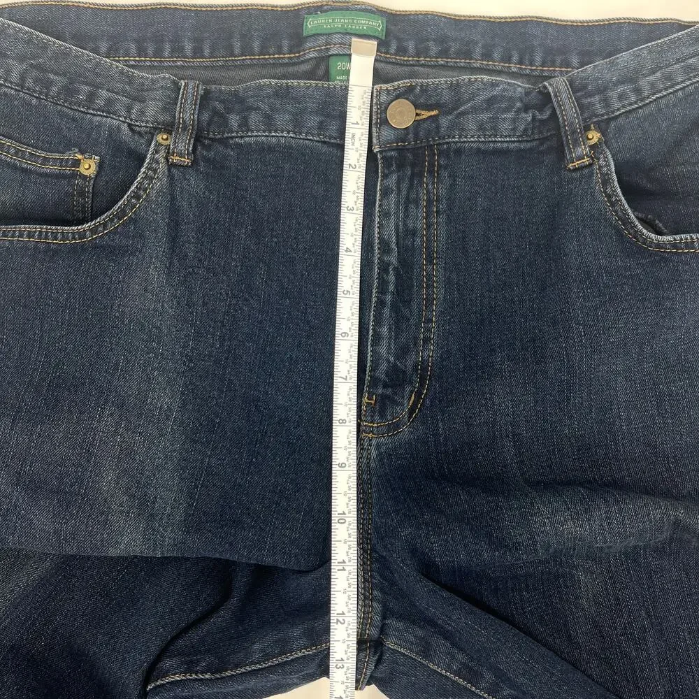 Vintage Lauren Ralph Lauren Womens Stretch Jeans Dark Wash Size 20W